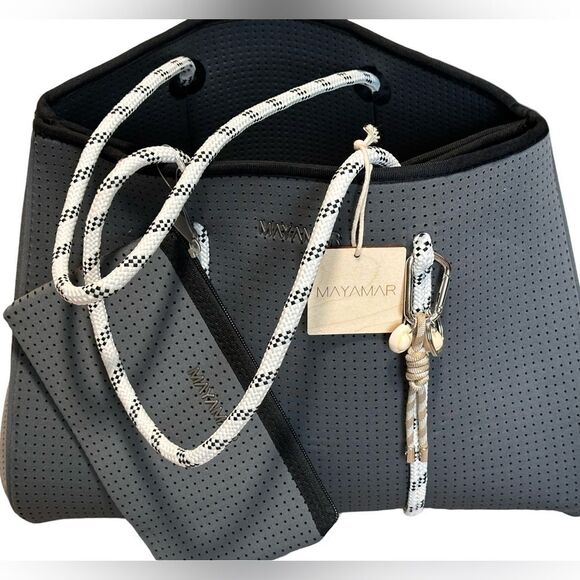 Myamar Handbags - Myamar NWT Neoprene Gray Tote